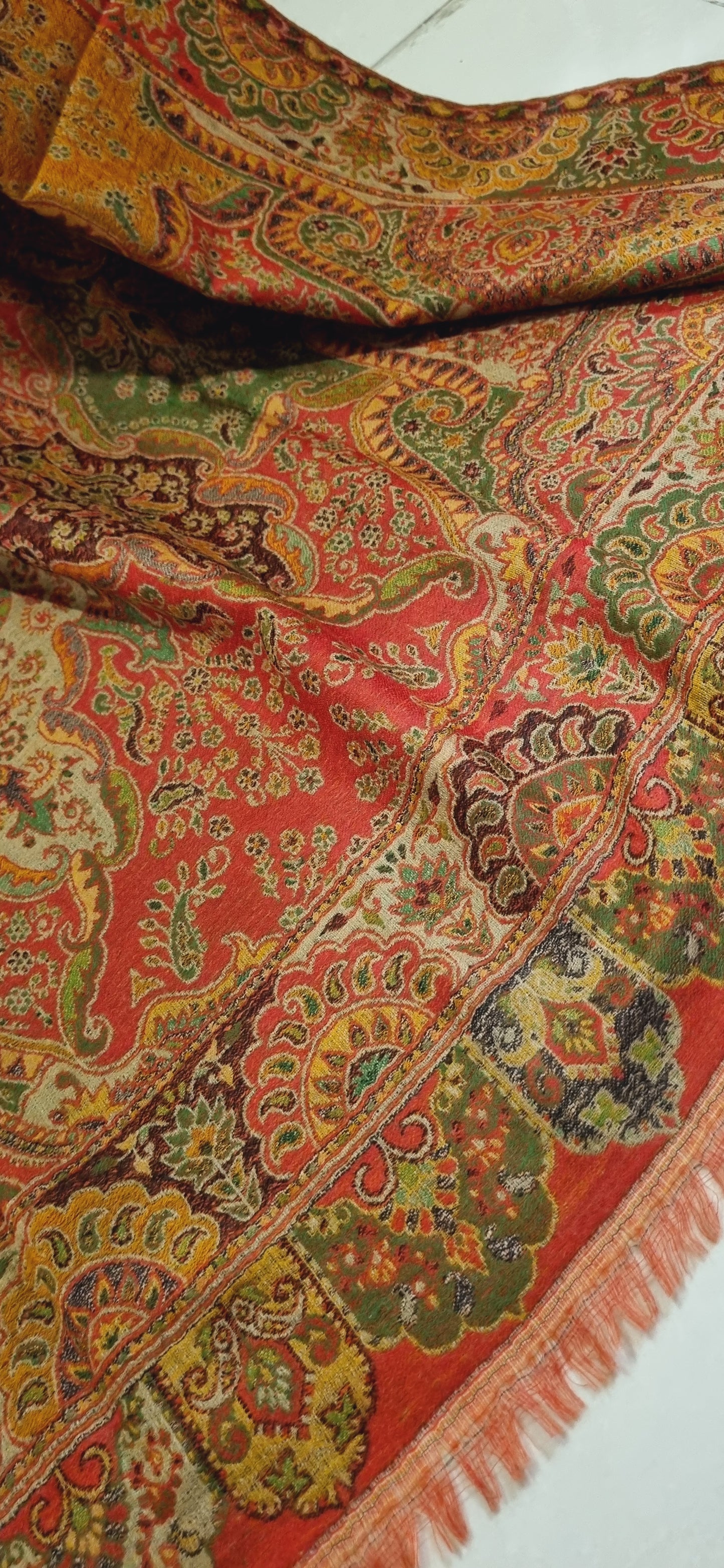 Reversible persian kaani shawl