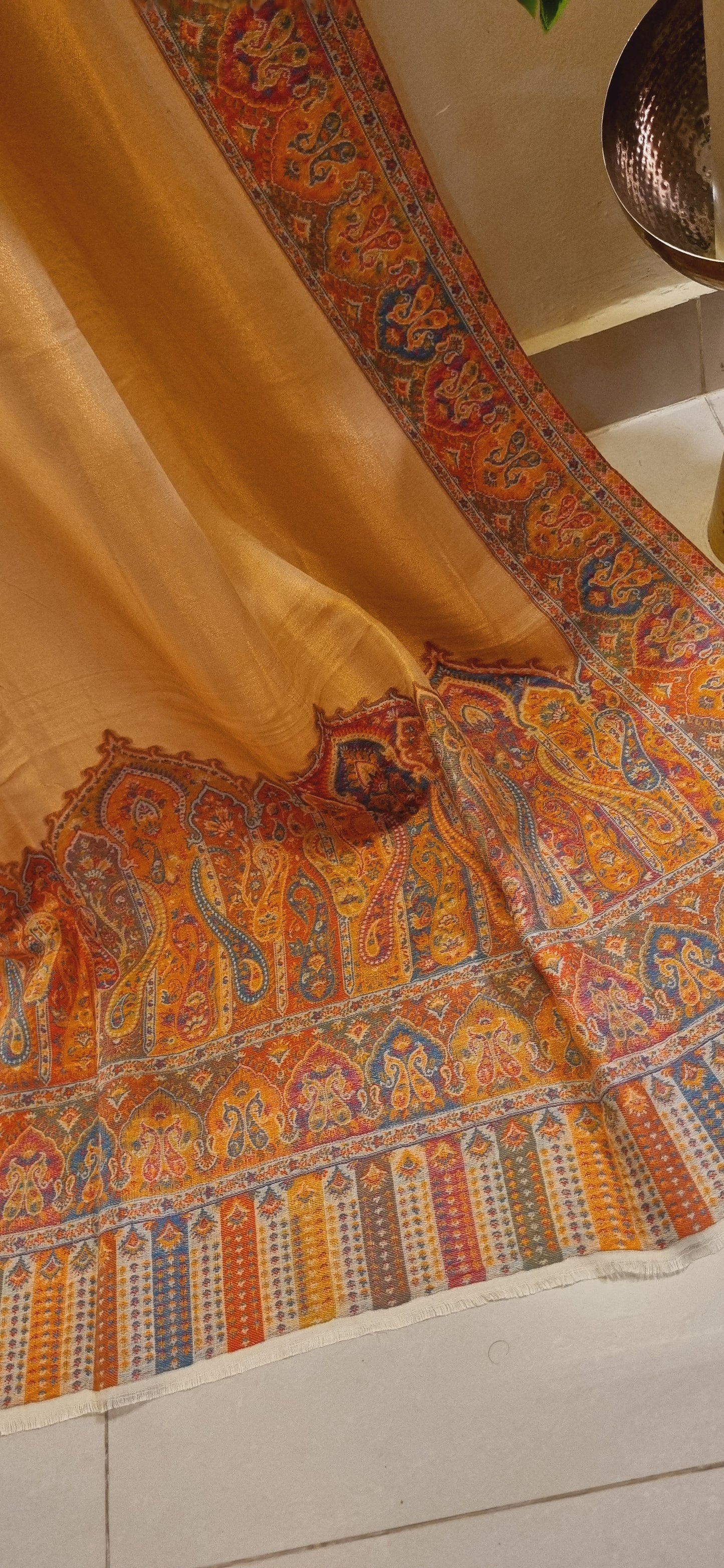 Reversible Moonlight Pashmina kaani shawl