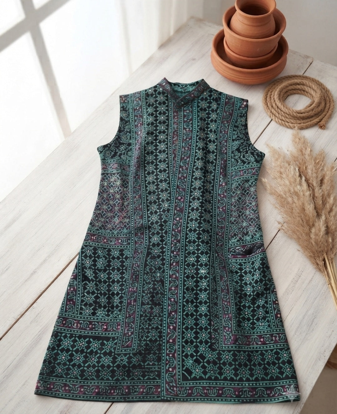 Ajrak jackets: cotton