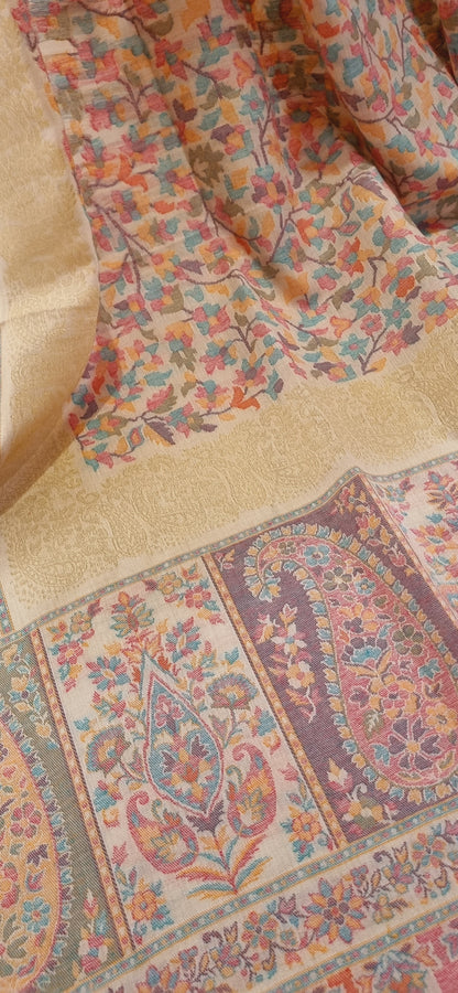 Pashmina kaani with moonlight border
