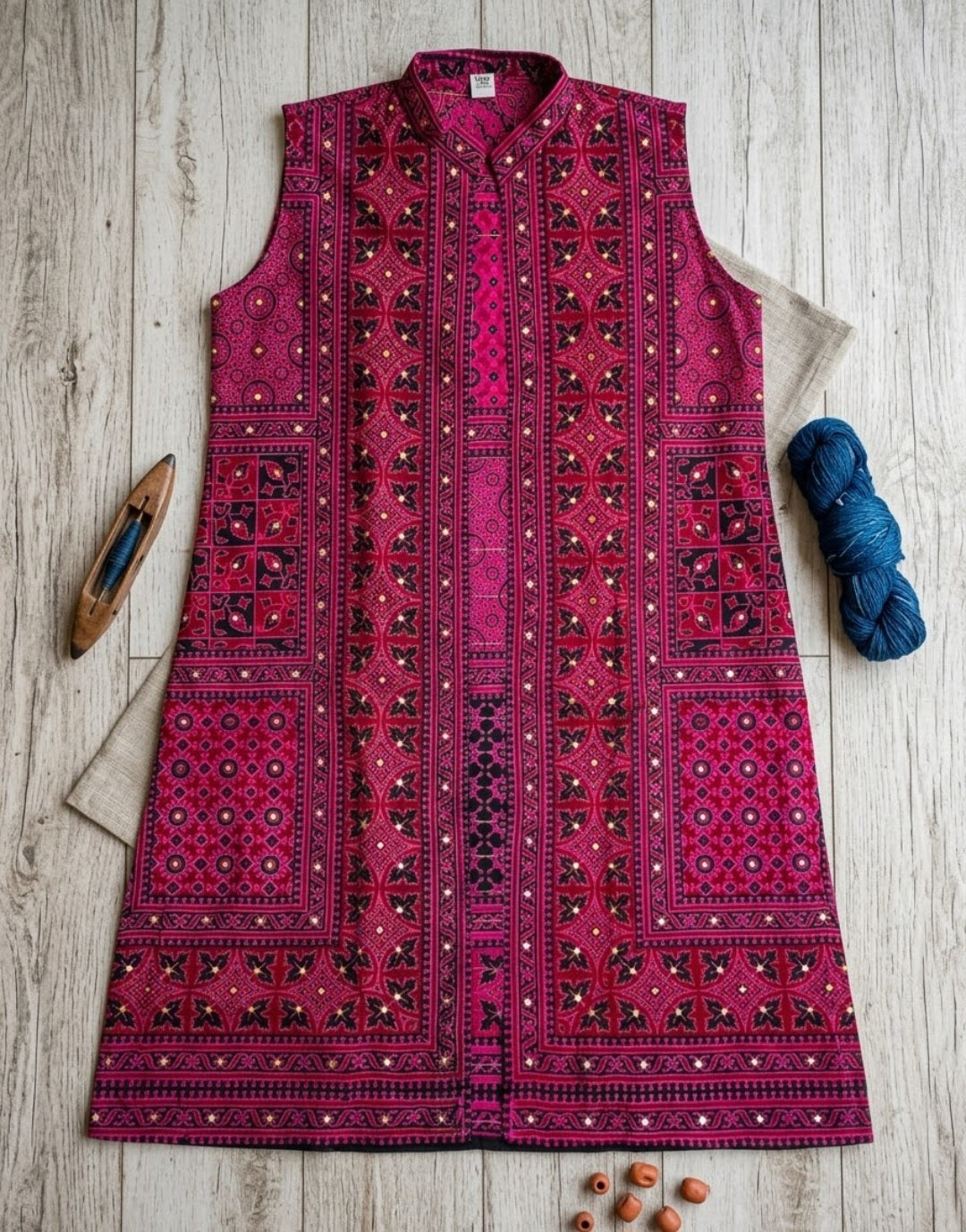 Ajrak jacket: cotton