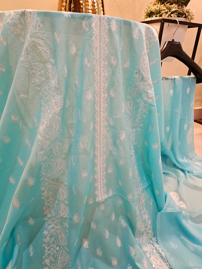 Lawn embroidered three piece