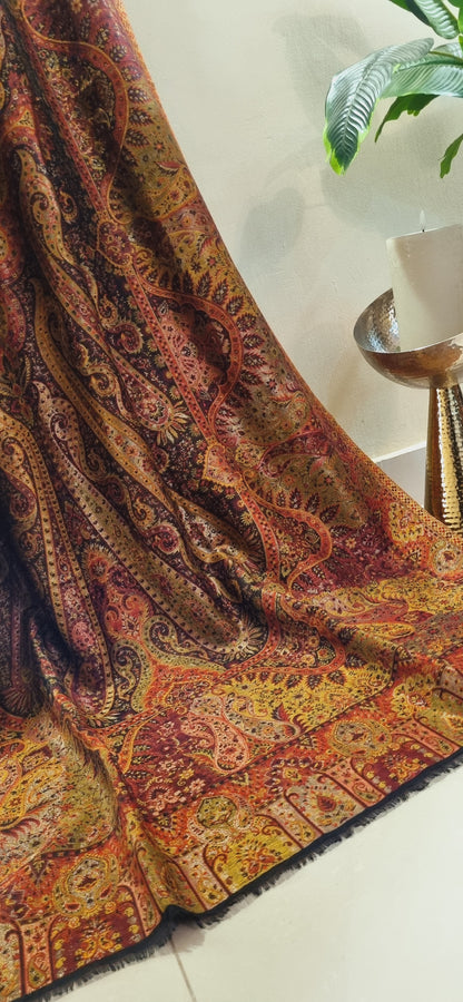Reversible moonlight gandhara kaani shawl