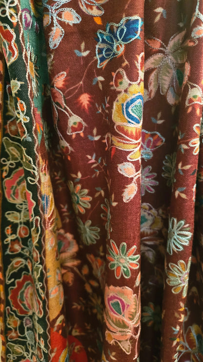 Reelkar embroidered: Pashmina