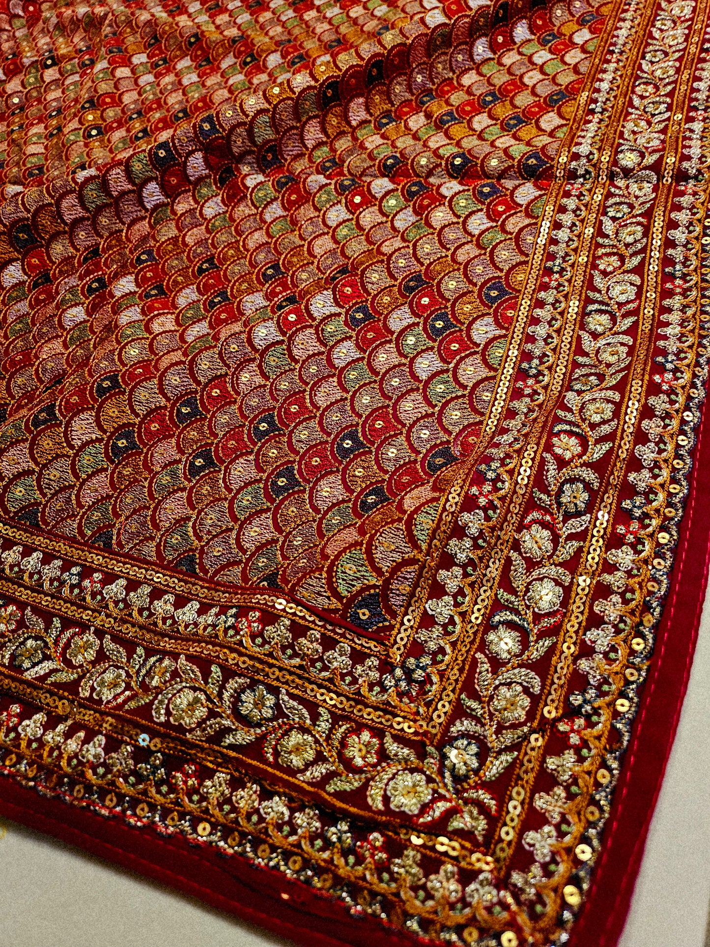 Embroidered georgete dupata