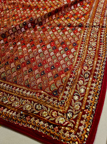 Embroidered georgete dupata