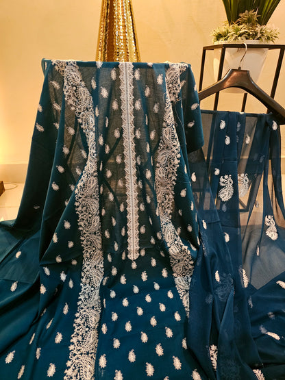 Lawn embroidered three piece