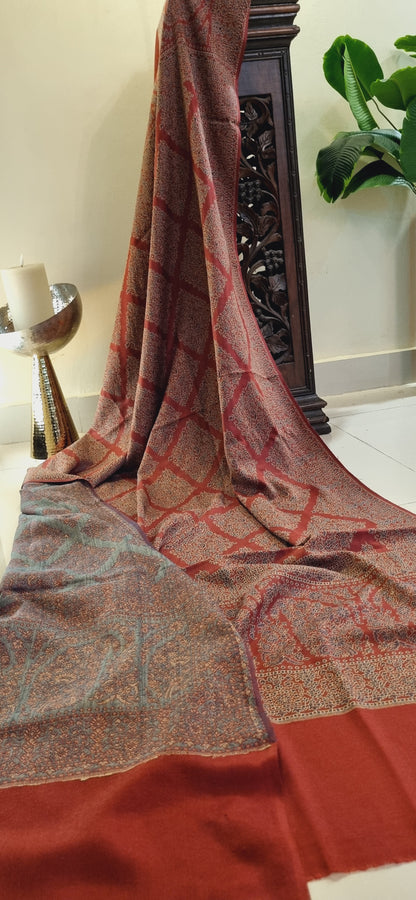Woollen pashmina kaani shawl