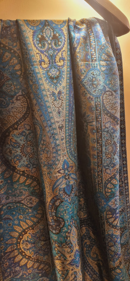 Reversible moonlight gandhara kaani shawl