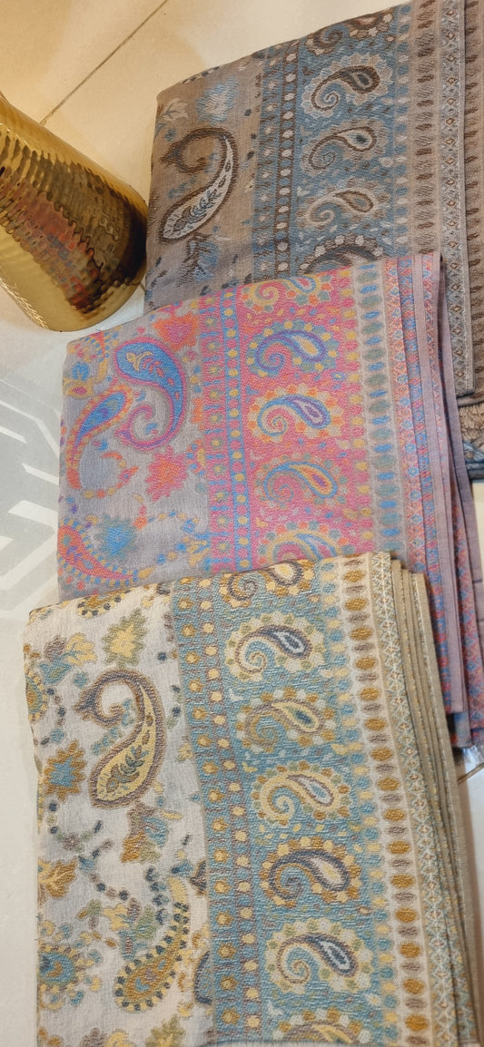 Woolen pashmina kaani shawl