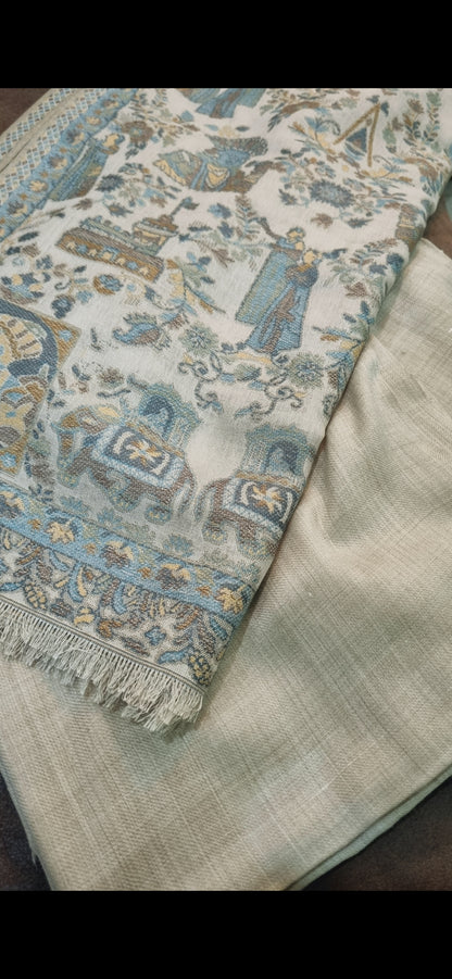 Woolen kani pashmina three piece