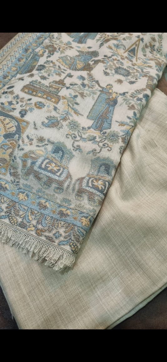 Woolen kani pashmina three piece