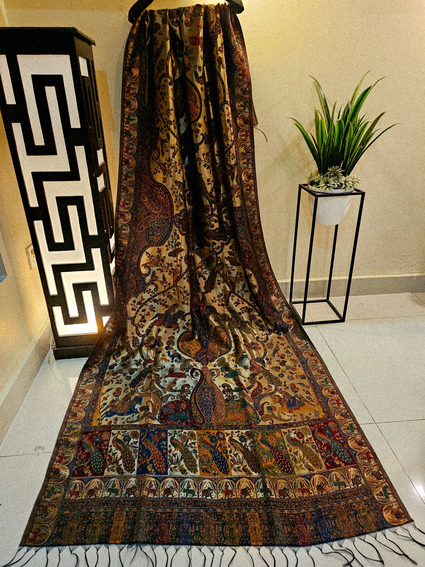 Moonlight silky kaani shawl/dupata