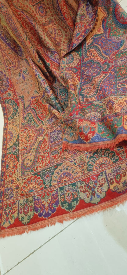 Reversible kaani shawl pashmina