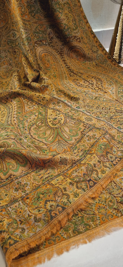 Reversible persian toosh kaani shawl
