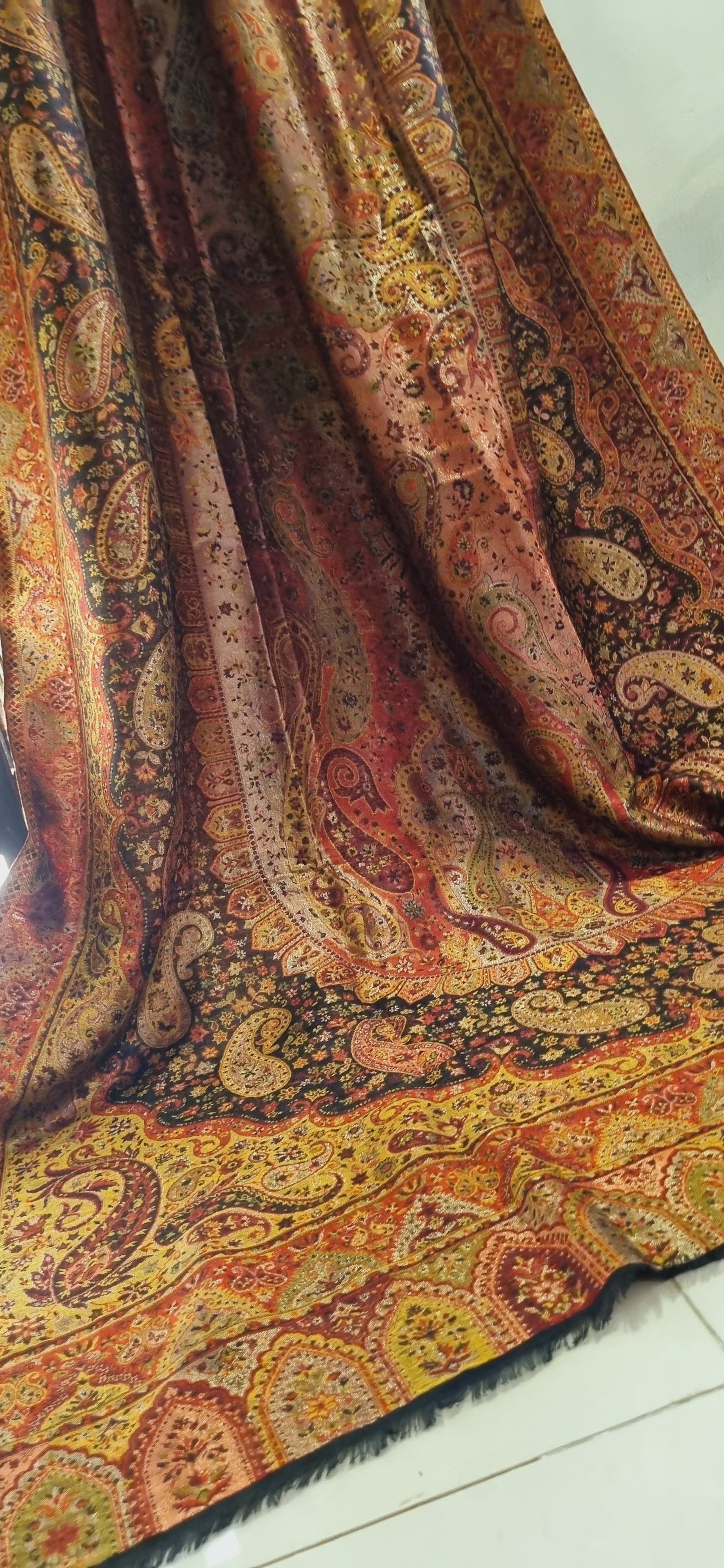 Reversible moonlight gandhara kaani shawl