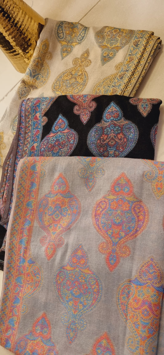 Woollen pashmina kaani shawls