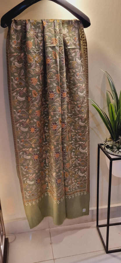 Silk Embroidered minishawl pashmina