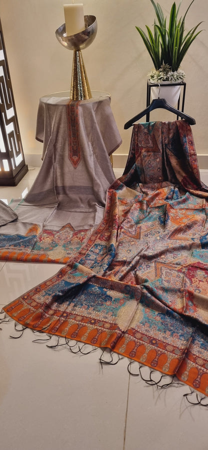 Silk kaani suit