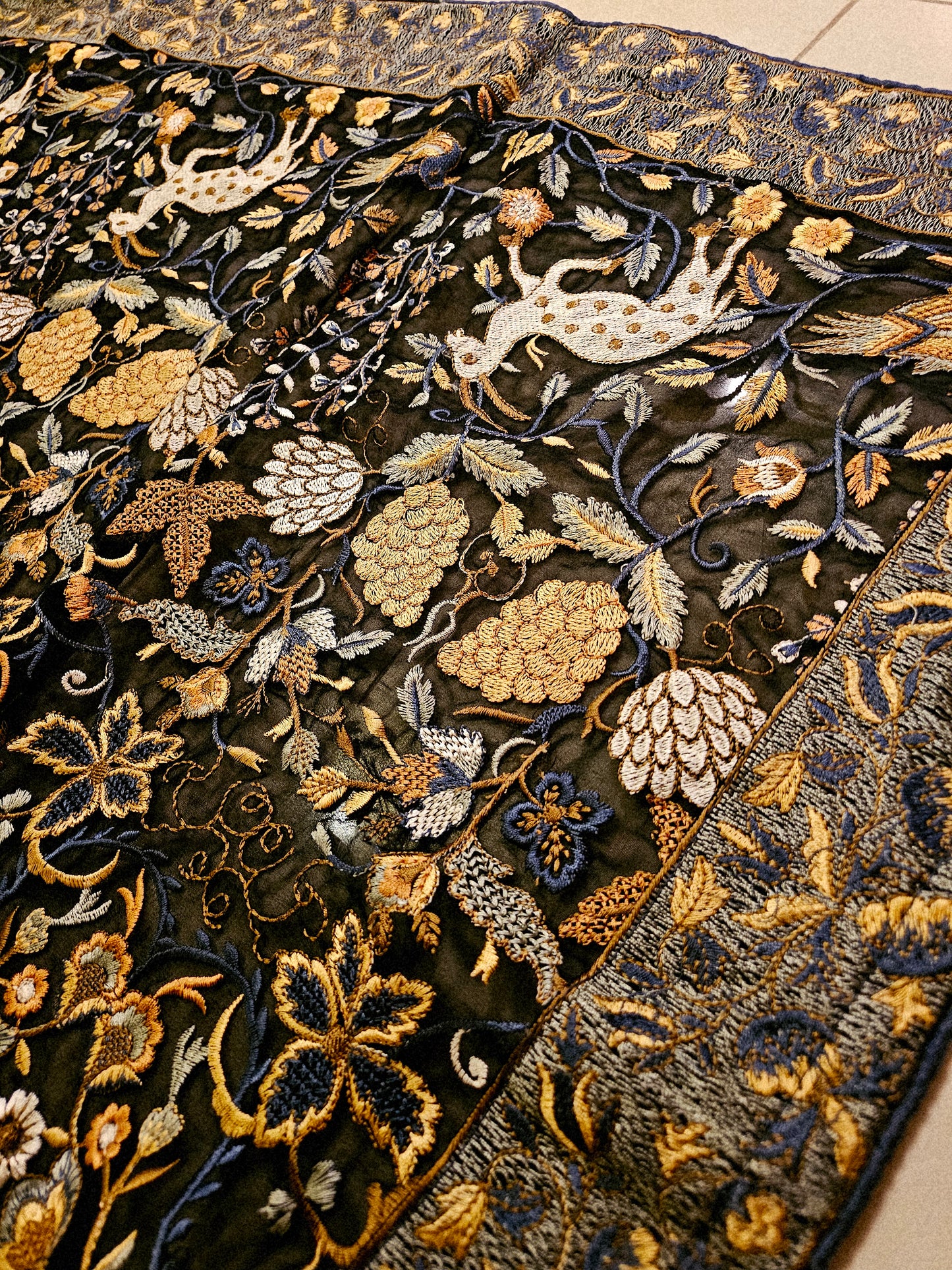 Georgete embroidered dupata