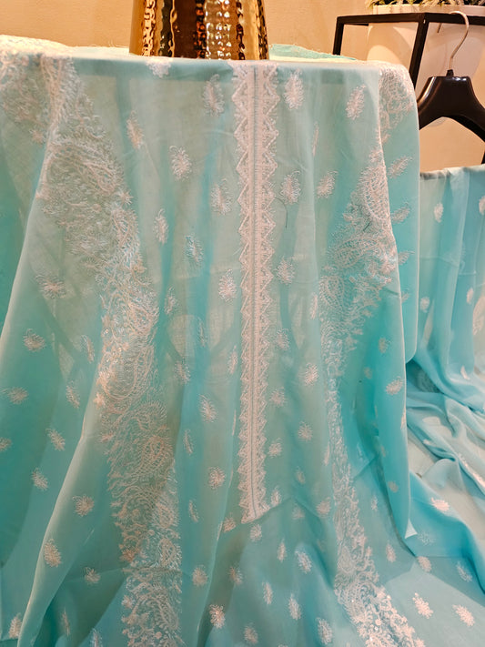 Lawn embroidered three piece