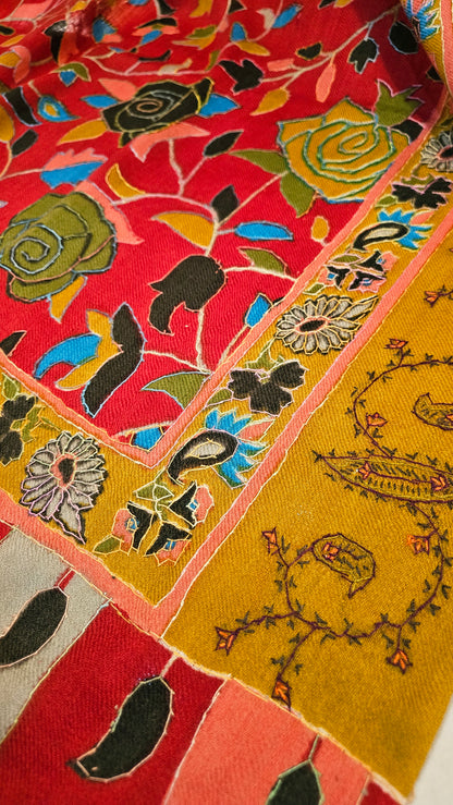 Kalamkar embroidered: Pashmina