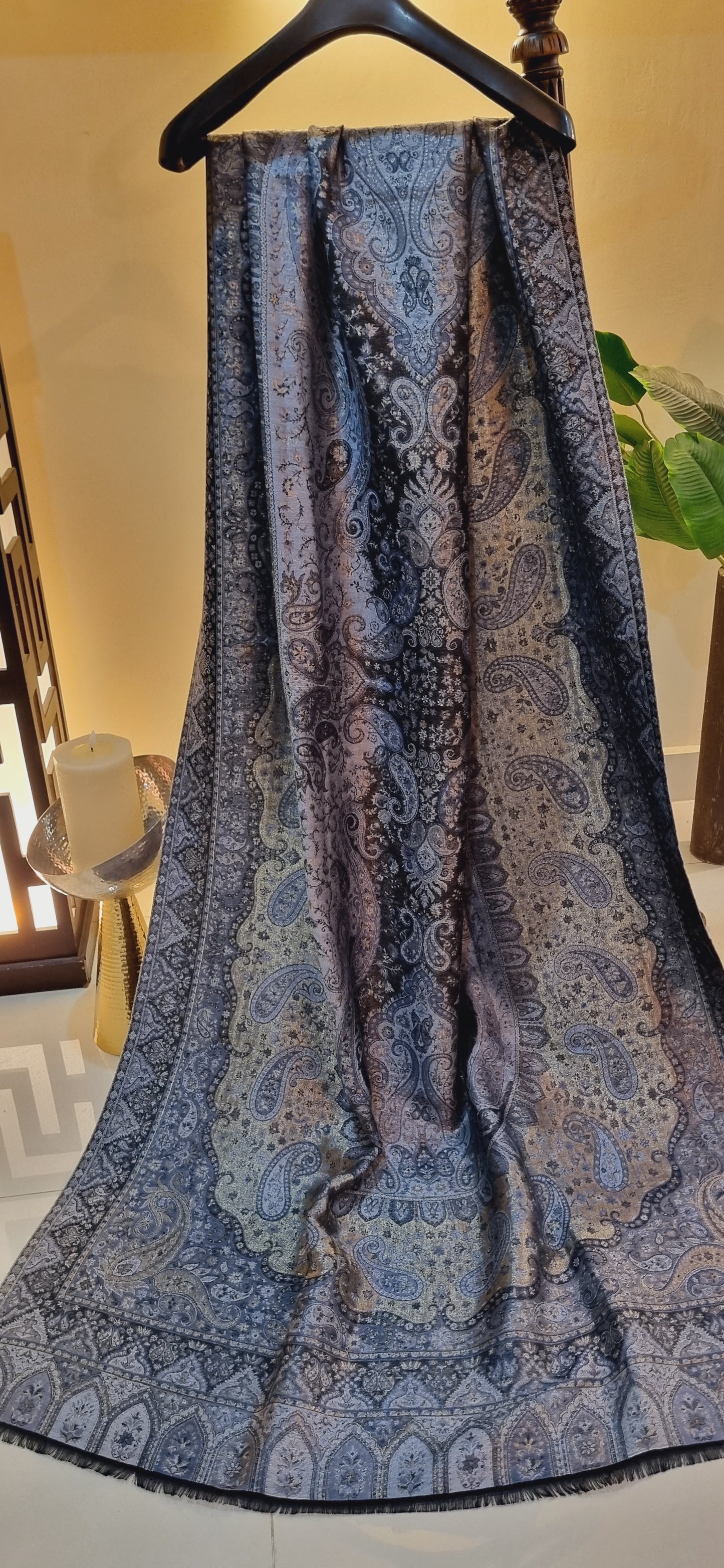 Gandhara reversible moonlight kaani shawl