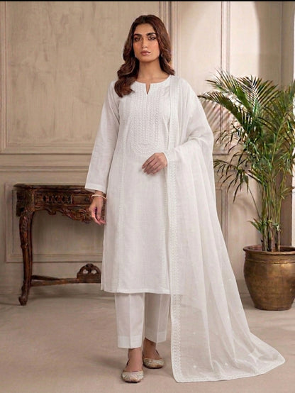 Lawn embroidered : Suit