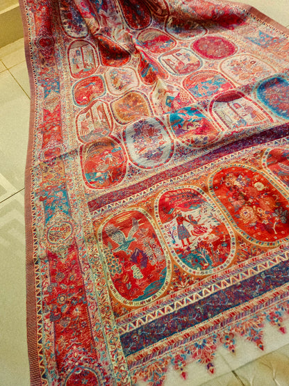 Silk kaani minishawl