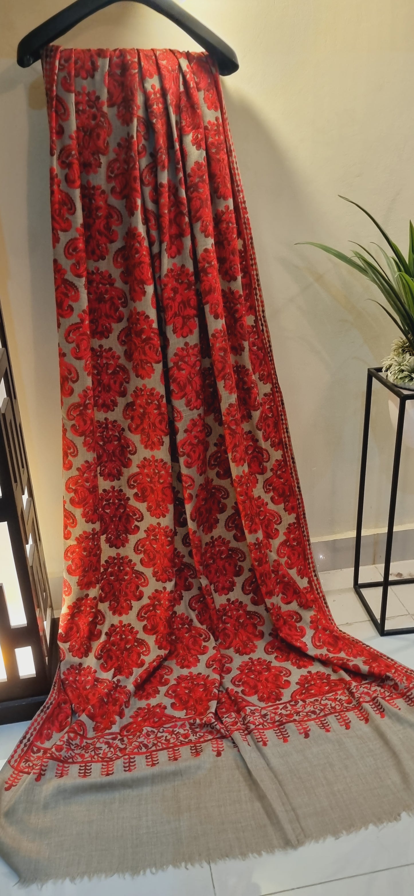 Embroidered pashmina