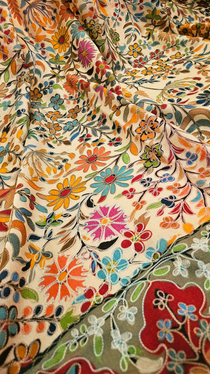 Reelkar embroidered: Pashmina