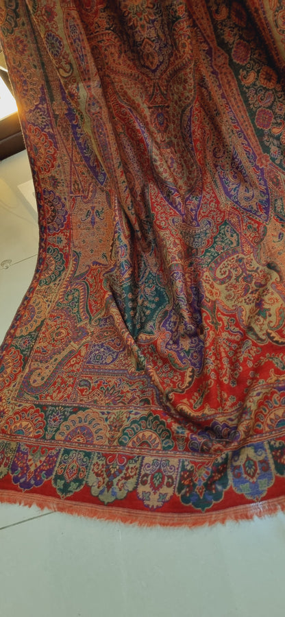 Reversible kaani shawl pashmina