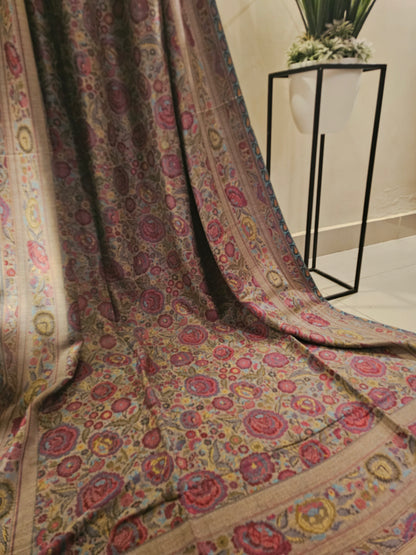 Pashmina kaani gulabkar shawl