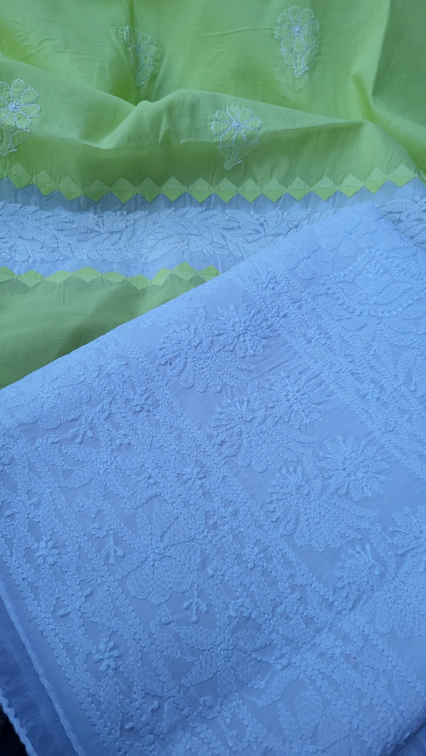 Chikankari combo : shirt dupata