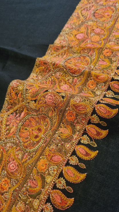 Papermachi embroidered pashmina shawl