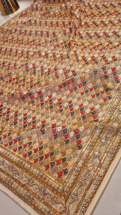Embroidered dupata