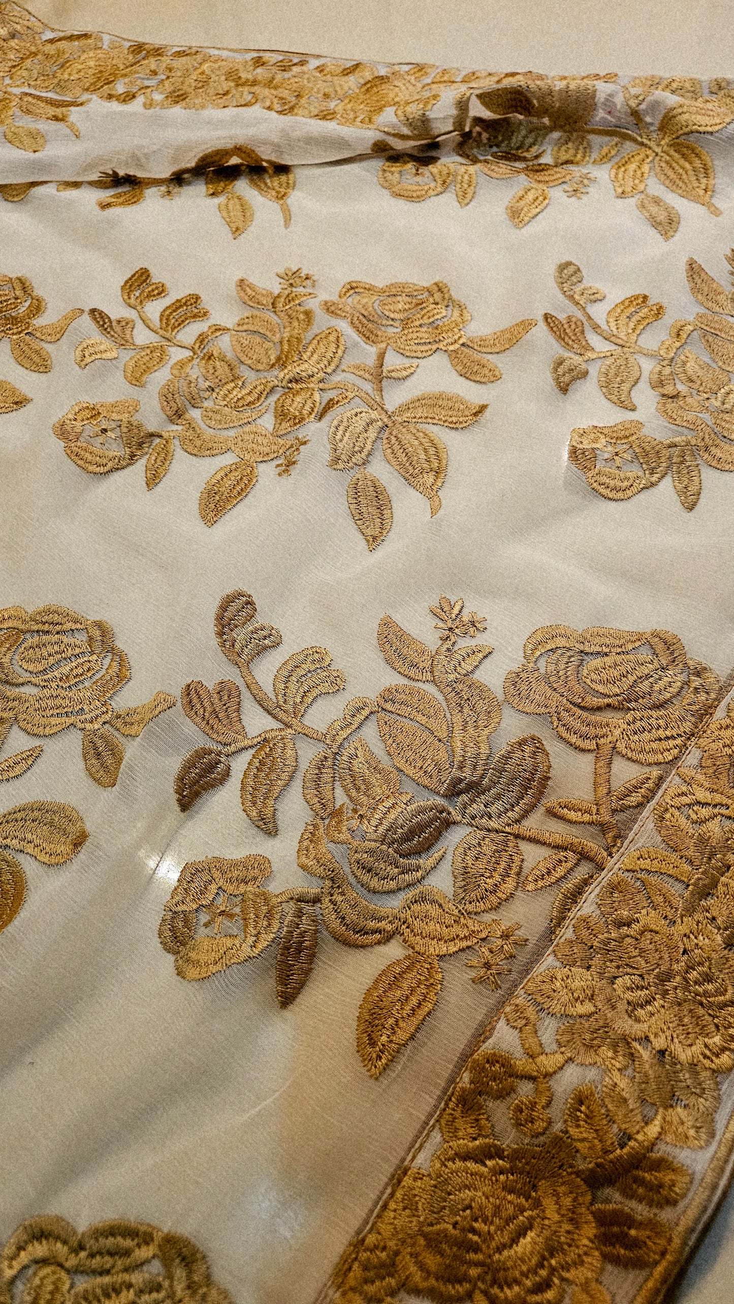 Georgete embroidered dupata