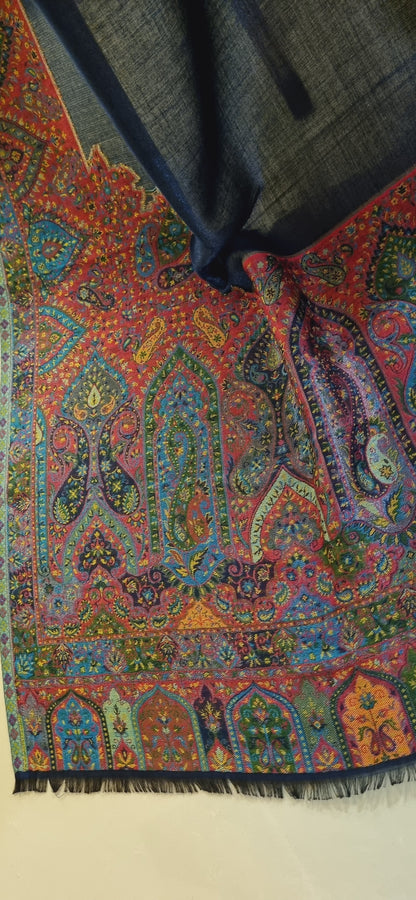 Reversible Moonlight kaani shawl