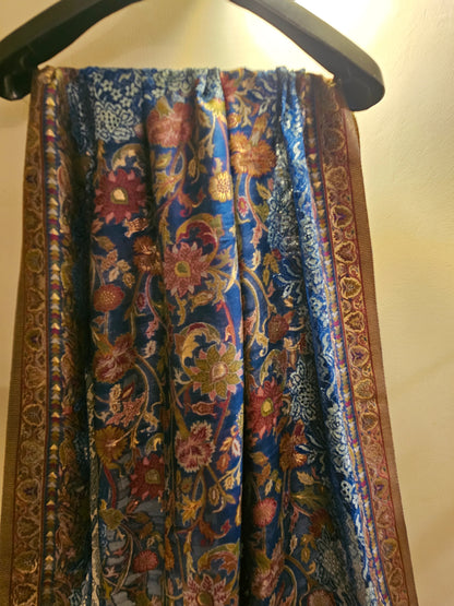 Silk kaani shawl with chantilly