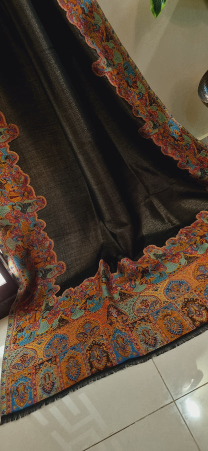 Reversible Moonlight gandhara kaani pashmina shawls