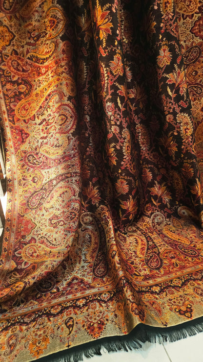 Moonlight reversible gandhara kaani: Pashmina