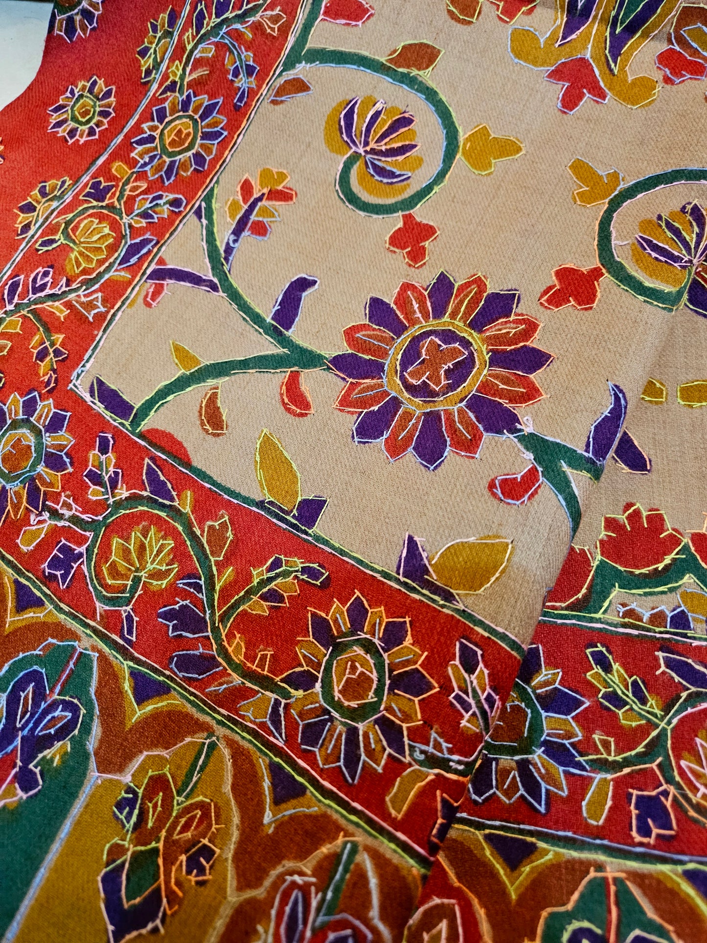Kalamkar pashmina shawl