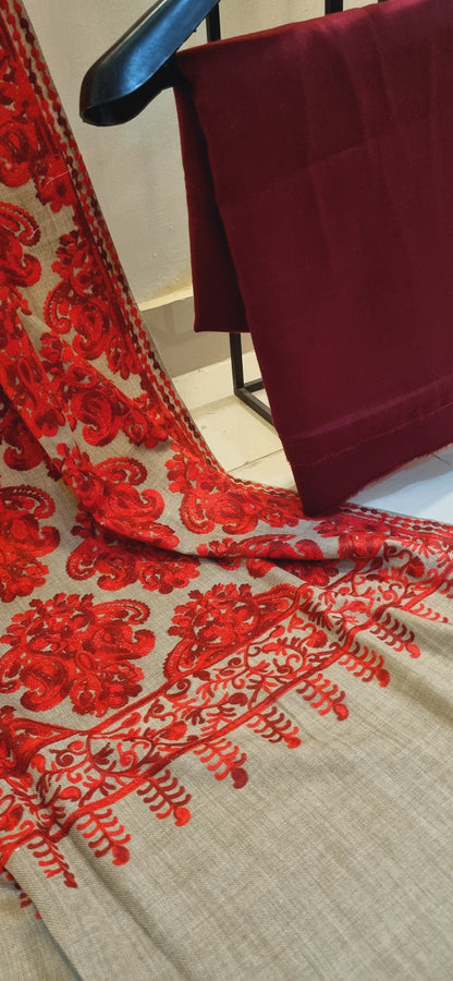 Embroidered pashmina