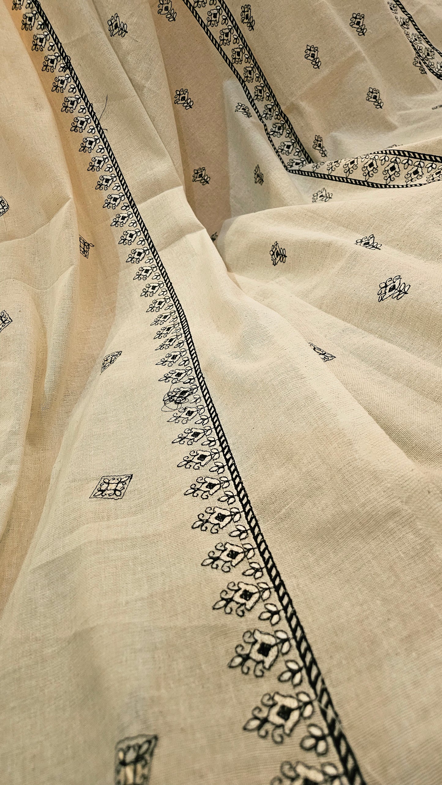 Embroidered three piece: Karandi khaddar