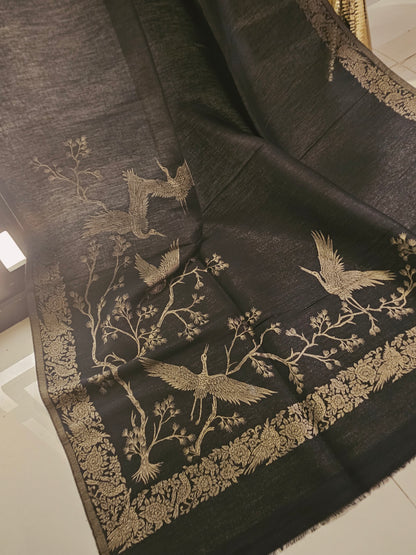 Reversible moonlight paper kaani shawl