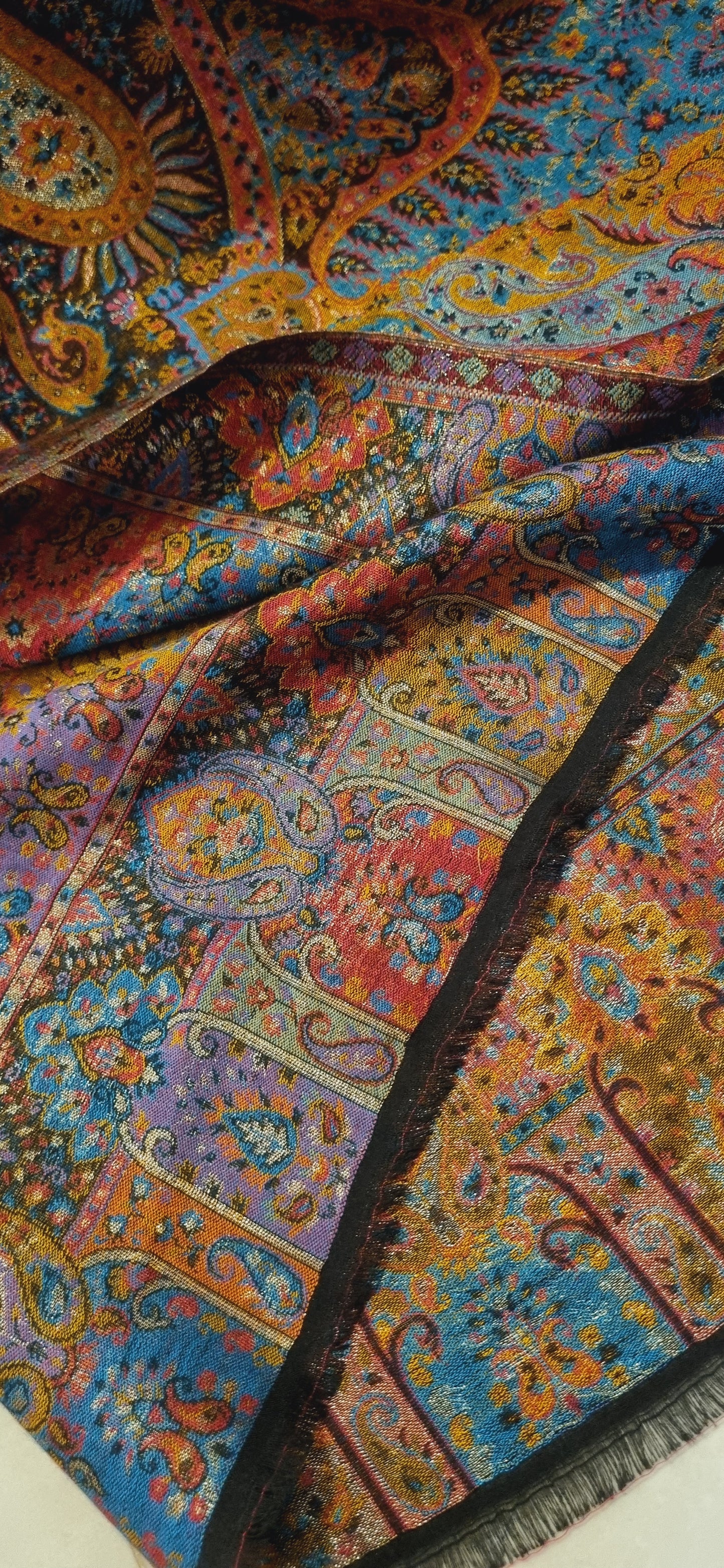Reversible gandhara moonlight kaani shawl