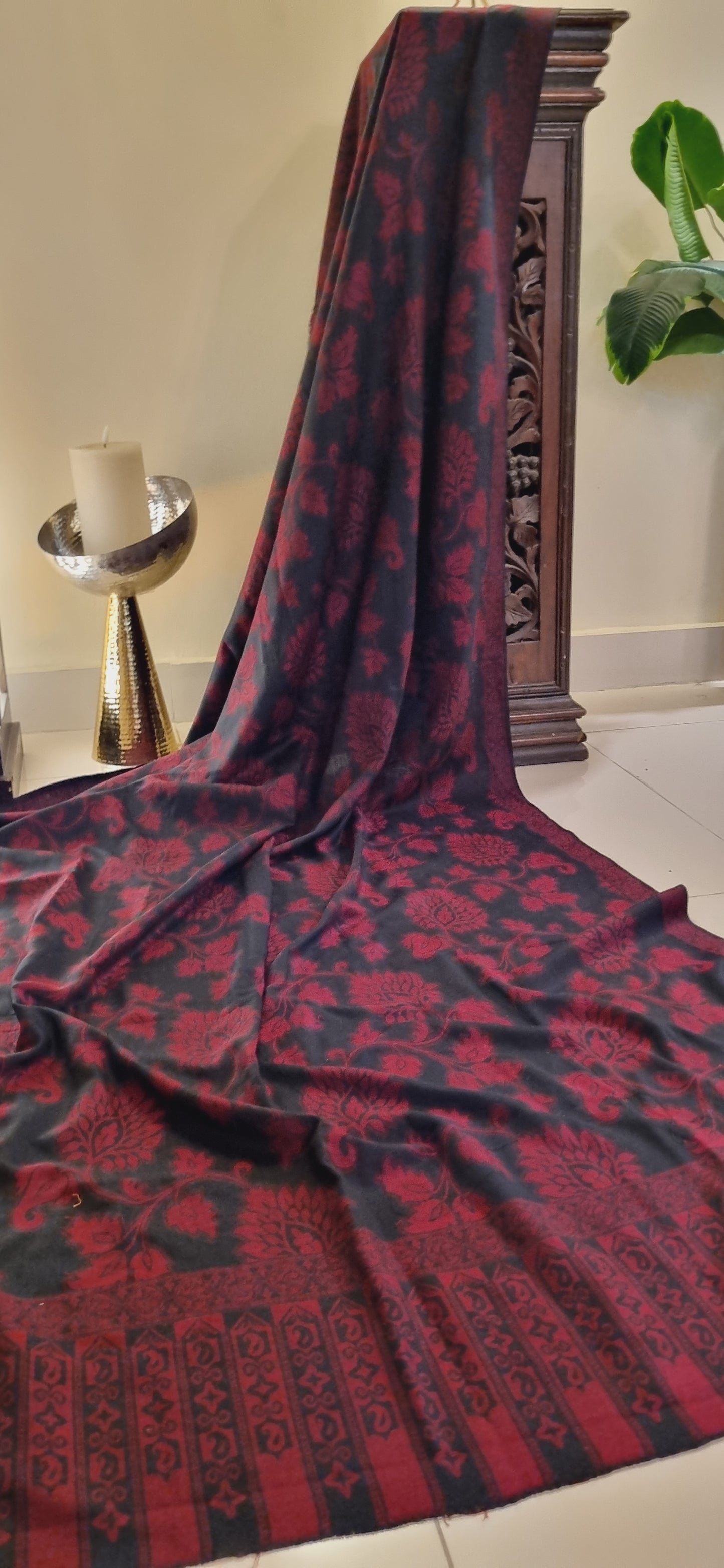 Woollen pashmina kaani shawl