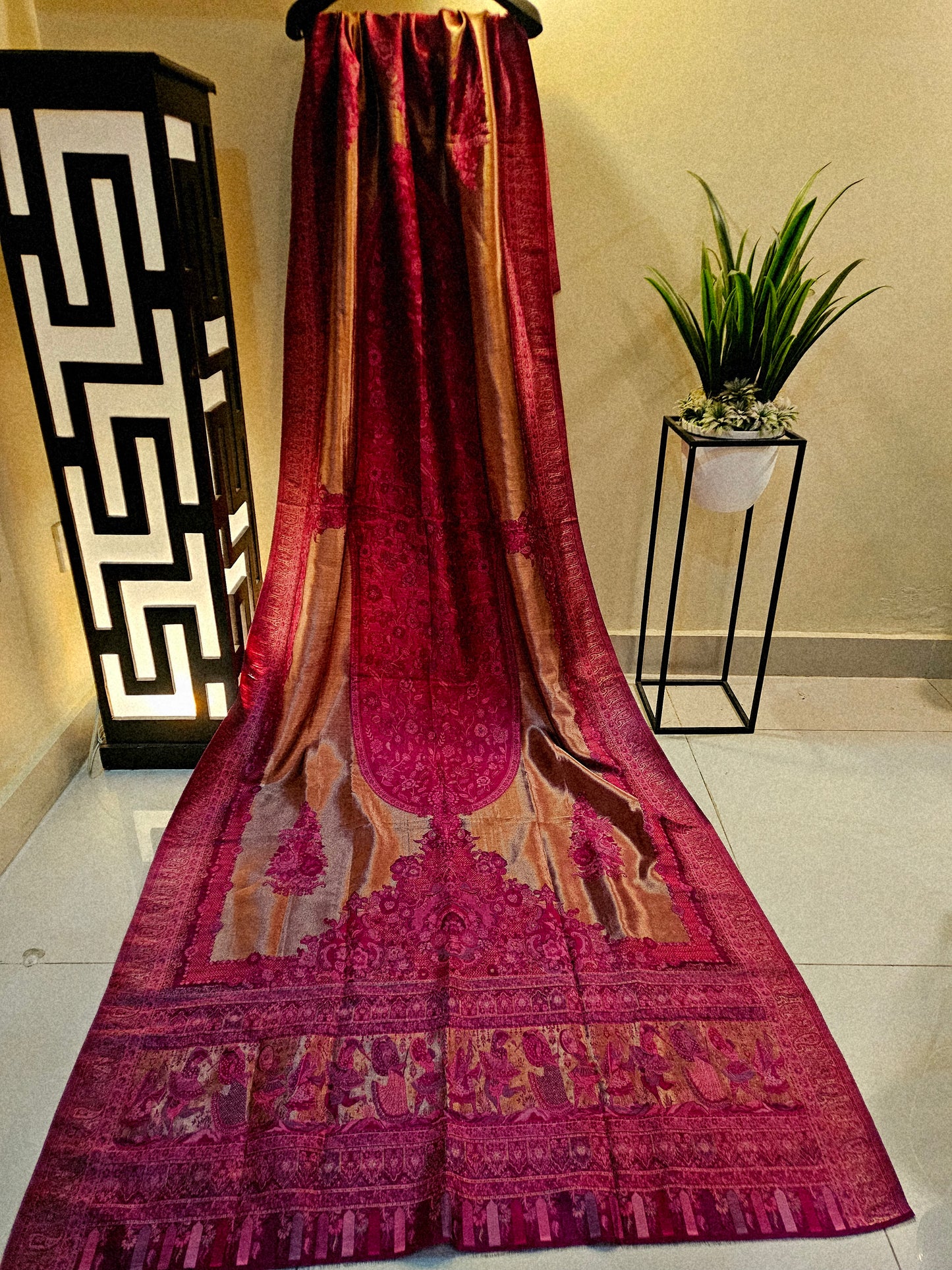 Silky moonlight kaani shawl/dupata