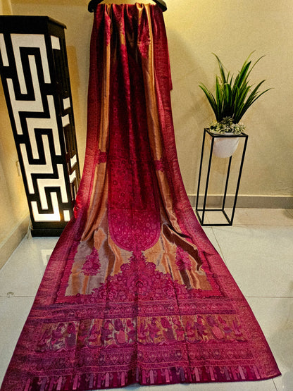 Silky moonlight kaani shawl/dupata