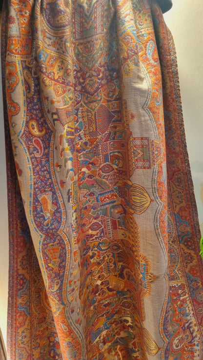 Darbari kaani moonlight tooah shawl
